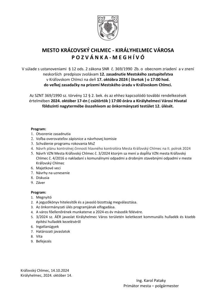 pozvánka